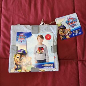 Paw Patrol NWT I Woof You Toddler 2T Pullover Sweatshirt Grey Love 2T